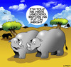 Cartoon: Used to be Unicorns (small) by toons tagged unicorns,rhinos,african,animals,fat,obese,overweight