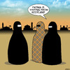 Cartoon: Visiting from Scotland (small) by toons tagged burka,tartan,scotland,burqa,scottish,fatima