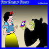 Cartoon: Wicked witch (small) by toons tagged iphone,poison,apple,snow,white,smartphones,wicked,witch,nursery,rhymes