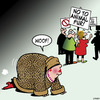Cartoon: Woof (small) by toons tagged animal,fur,fashion,dogs,anti,protesters,leopard,skin,coat