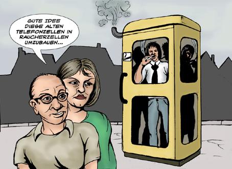 Cartoon: Viel Rauch um etwas Rauch... (medium) by toonsucker tagged ,rauch