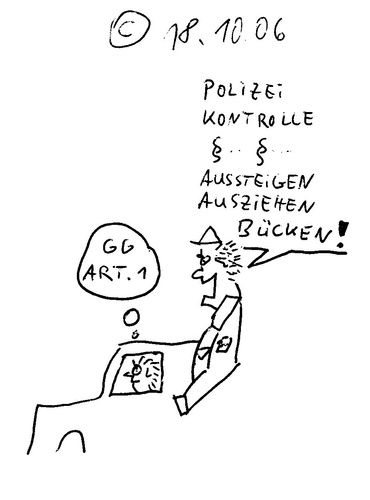 Cartoon: Artikel 1 (medium) by Müller tagged grundgesetz,artikel1,beamte