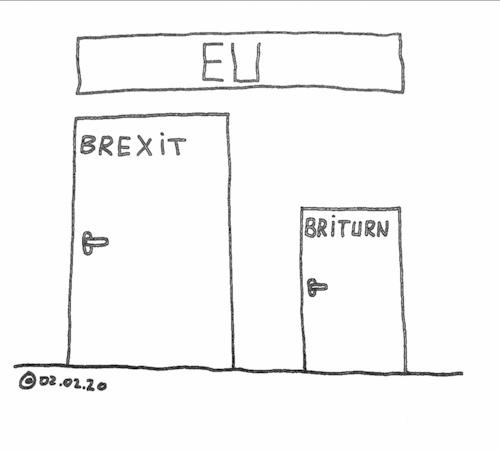 Cartoon: Briturn (medium) by Müller tagged brexit,eu,briturn