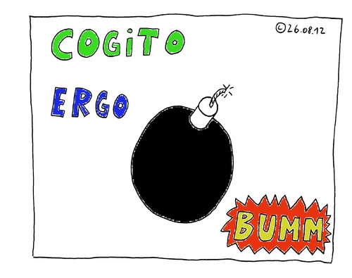 Cartoon: cogito (medium) by Müller tagged cogito,ergo,sum