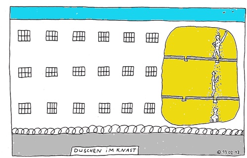 Cartoon: Duschen im Knast (medium) by Müller tagged duschen,knast,shower,prison,haftanstalt,gefängnis
