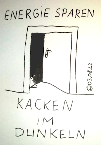 Cartoon: Energie sparen (medium) by Müller tagged energie,kacken
