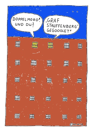 Cartoon: Graf Stauffenberg (medium) by Müller tagged grafstauffenberg,nsa,usa,cia,xkeyscore,google,facebook,internet