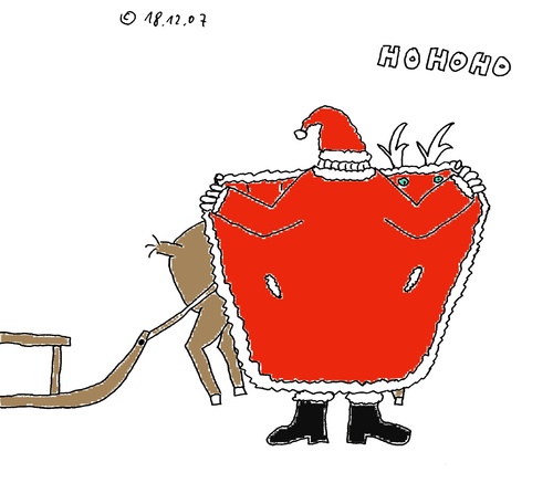 Cartoon: HO HO HO (medium) by Müller tagged claus,santa,hohoho,weihnachtsmann,ho,christmas,weihnachten