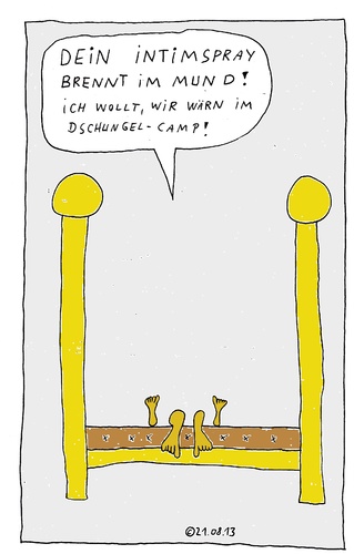 Cartoon: Im Bett 30 (medium) by Müller tagged imbett,inbed,intimspray,vagina
