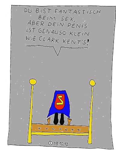Cartoon: Im Bett 5 (medium) by Müller tagged bett,clarkkent,klein,superman
