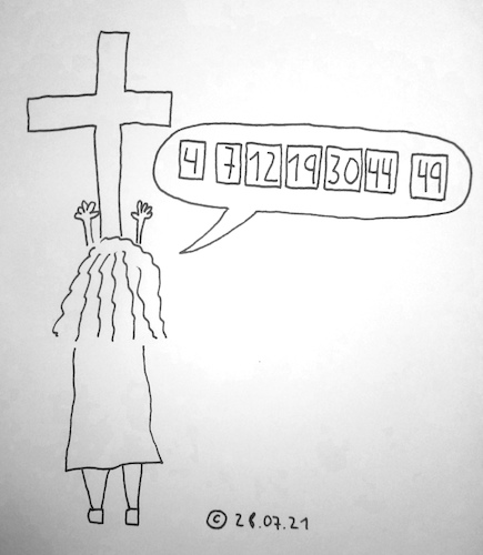 Cartoon: Lotto (medium) by Müller tagged lotto,jesus