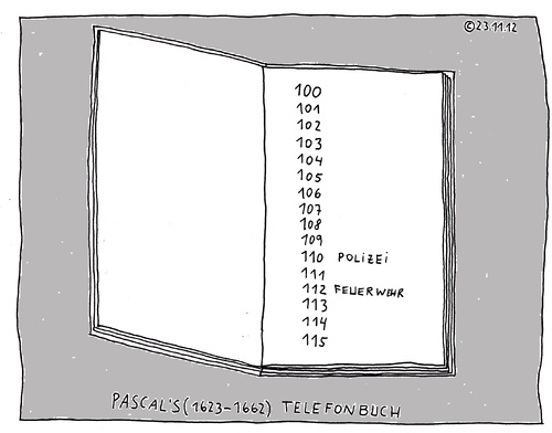 Cartoon: Pascals Telefonbuch (medium) by Müller tagged pascal,telefonbuch,phonebook