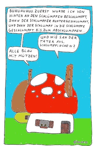 Cartoon: Schlumpfinchen (medium) by Müller tagged schlumpfinchen,schlümpfe,schlumpfhausen