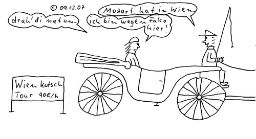 Cartoon: Wien (medium) by Müller tagged wien,mozart,falco