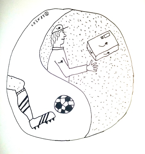 Cartoon: YinYang (medium) by Müller tagged amazon,sklave,slave,kicker
