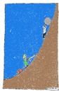 Cartoon: Arbeit (small) by Müller tagged arbeit,sisyphus,sisyphos,frau,hausfrau,work,housewife