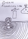 Cartoon: Asymetrische Liebe (small) by Müller tagged asymetrisch,liebe,spanner,badende,frau,mädchen