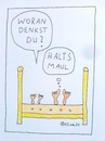 Cartoon: Woran denkst du? (small) by Müller tagged im,bett,denken