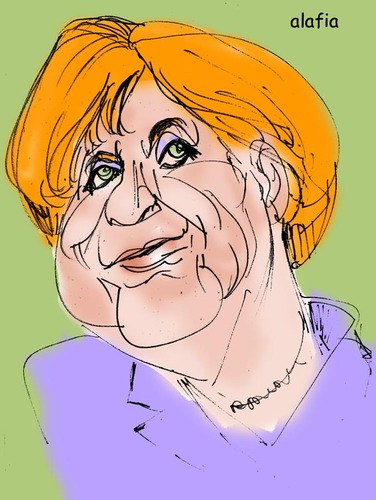 Cartoon: angela merkel (medium) by alafia47 tagged alafia