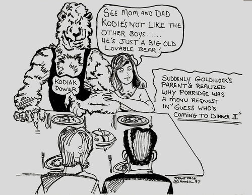 Cartoon: DINNERTIME (medium) by Toonstalk tagged kodiak,bear,goldilocks,dinner
