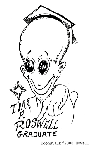 Cartoon: ROSWELL GRADUATE (medium) by Toonstalk tagged alien,roswell,graduate