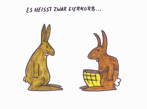 Cartoon: Eierkorb (medium) by tiefenbewohner tagged eierkorb,ostern,osterhase,ostereier,feiertage,april,hasen
