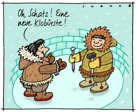 Cartoon: Eskimo (medium) by schwoe tagged klobürste,eskimo,pol,toilette