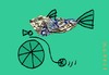 Cartoon: RadlDose (small) by schwoe tagged dose dosenpfand recykling fahrrad fisch