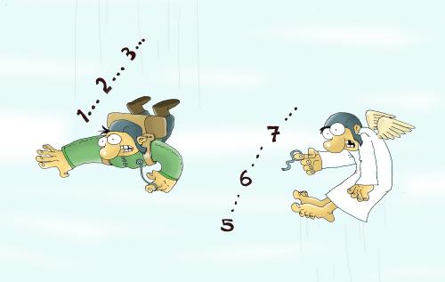 Cartoon: Number (medium) by Luiso tagged caida