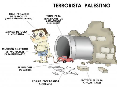 Cartoon: Terrorista (medium) by Luiso tagged gaza