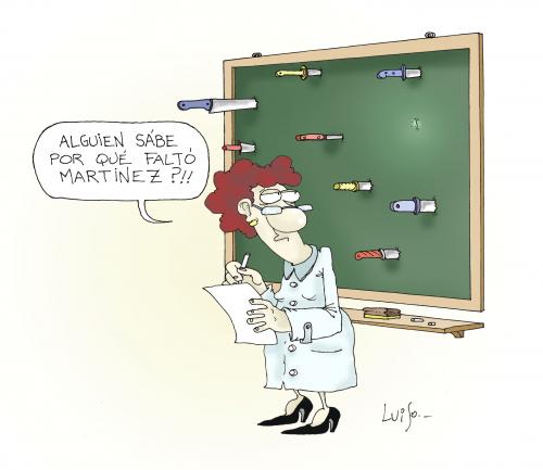 Cartoon: Violencia escolar (medium) by Luiso tagged violencia