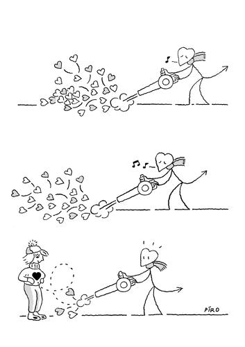 Cartoon: Blowin In The Wind (medium) by piro tagged love,devil,leaves