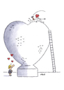 Cartoon: I love you this big! (small) by piro tagged love,lovedevil,sculpture