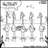 Cartoon: Two pieces (small) by Piero Tonin tagged piero,tonin,cranes,bird,birds,animal,animals,pond,ponds,candies