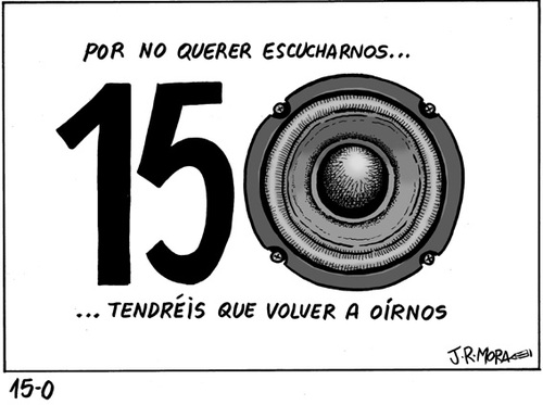 Cartoon: 15O (medium) by jrmora tagged democracia,crisis,manifestaciones,movimiento,social
