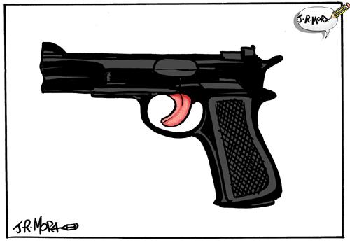 Cartoon: Discusiones sobre noticias ETA (medium) by jrmora tagged eta,noticias,atentados,spain