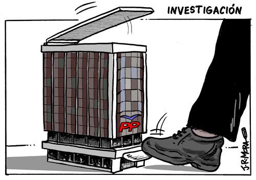 Cartoon: Investigacion politicos pp (medium) by jrmora tagged pp,partido,popular,politica