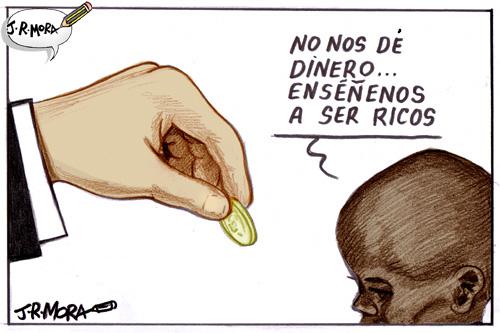 Cartoon: Pobreza (medium) by jrmora tagged pobreza,hambruna,africa,riqueza,pobres,ricos