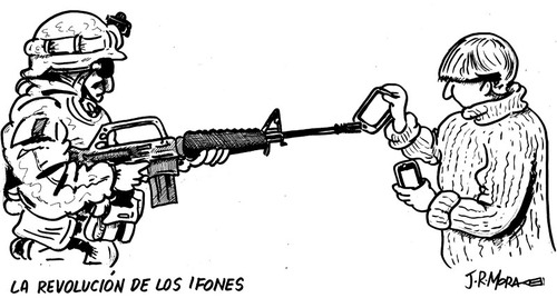 Cartoon: Revolucion (medium) by jrmora tagged ciberguerra,war,guerra,internet,revolucion
