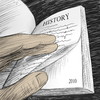 Cartoon: 2010 - New Page (small) by BenHeine tagged 2009,2010,new,year,ben,heine,best,wishes,drawing,page,book