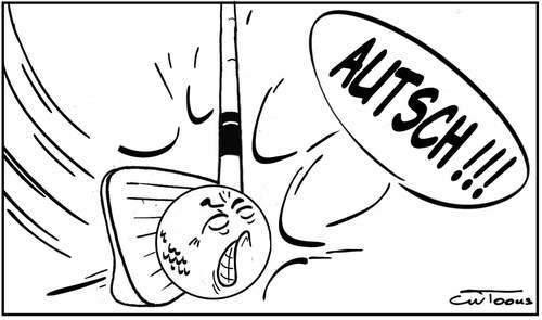 Cartoon: ohne Titel (medium) by cwtoons tagged sport,golf,ball,club,schläger,wetter,saison