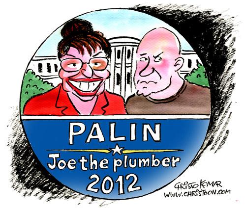 Cartoon: Palin for President 2012 (medium) by Christo Komarnitski tagged sarah,palin,usa,president,elections,campaign