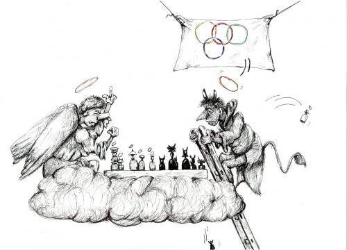 Cartoon: Olimpic games (medium) by bytoth tagged cartoon,