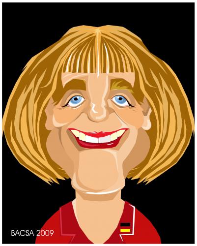 Cartoon: Angela Merker (medium) by bacsa tagged angela,merker