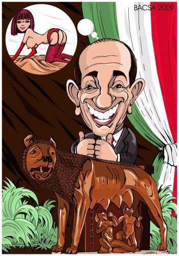 Cartoon: Berlusconi Dream (medium) by bacsa tagged berlusconi,dream