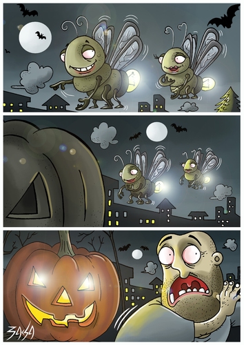Cartoon: Helloween (medium) by bacsa tagged helloween