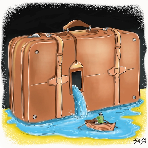 Cartoon: Immigration (medium) by bacsa tagged immigration