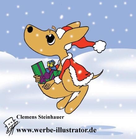 Cartoon: Weihnachten in Australien (medium) by Clemens tagged weihnachtsmotiv