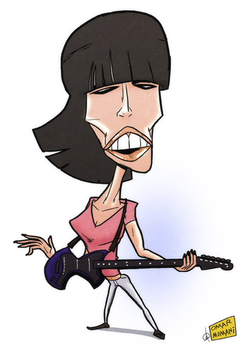 Cartoon: Chrissie Hynde caricature (medium) by omomani tagged chrissie,hynde,music,rock,roll,the,pretenders
