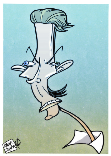 Cartoon: David Bowie Caricature (medium) by omomani tagged david,bowie